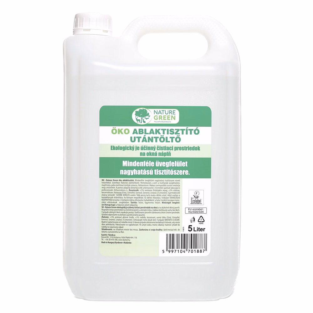 Ablaktisztító utántöltő DYMOL Nature Green Öko 5L
