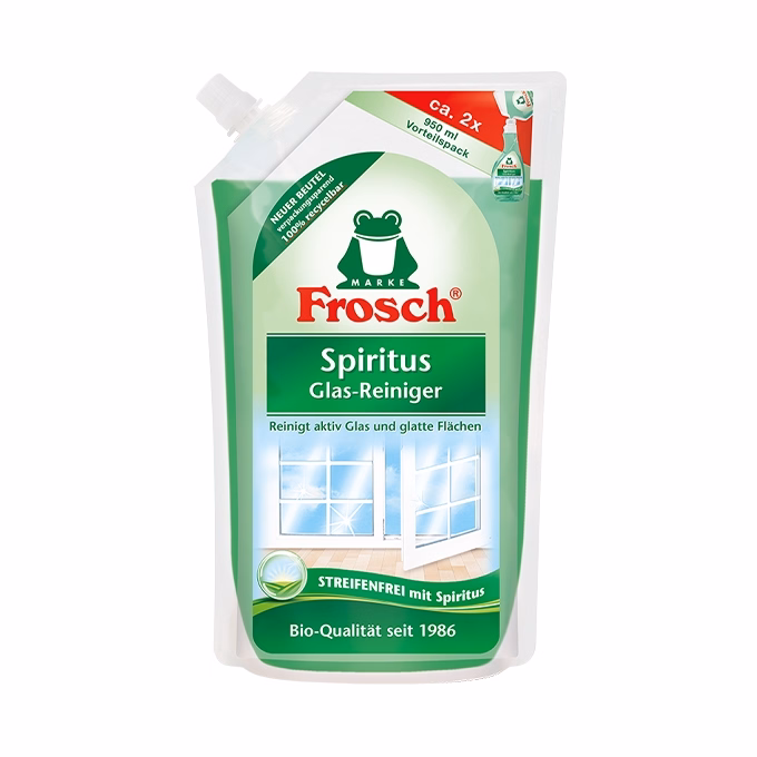 Ablaktisztító utántöltő FROSCH spirituszos 950ml