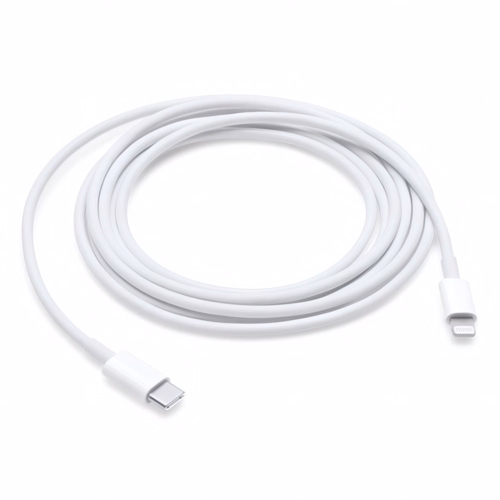 Adatkábel APPLE USB-C/Lightning 2m QC fehér