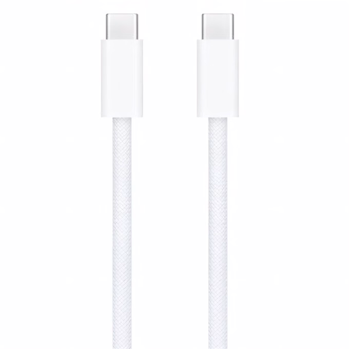Adatkábel APPLE USB-C/USB-C 240W szőtt PD QC 2m fehér