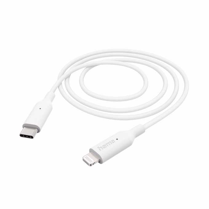 Adatkábel HAMA Lightning/USB-C 1m fehér