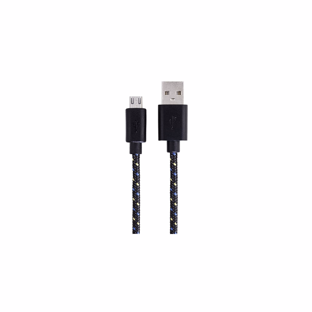 Adatkábel HAMA Micro USB szövet 1m fekete