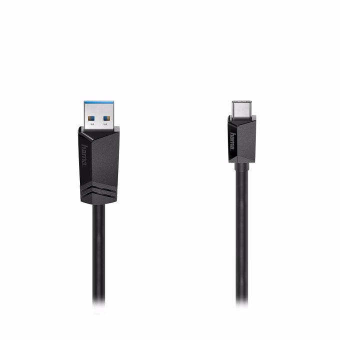 Adatkábel HAMA USB-C/USB-A 0,75m fekete
