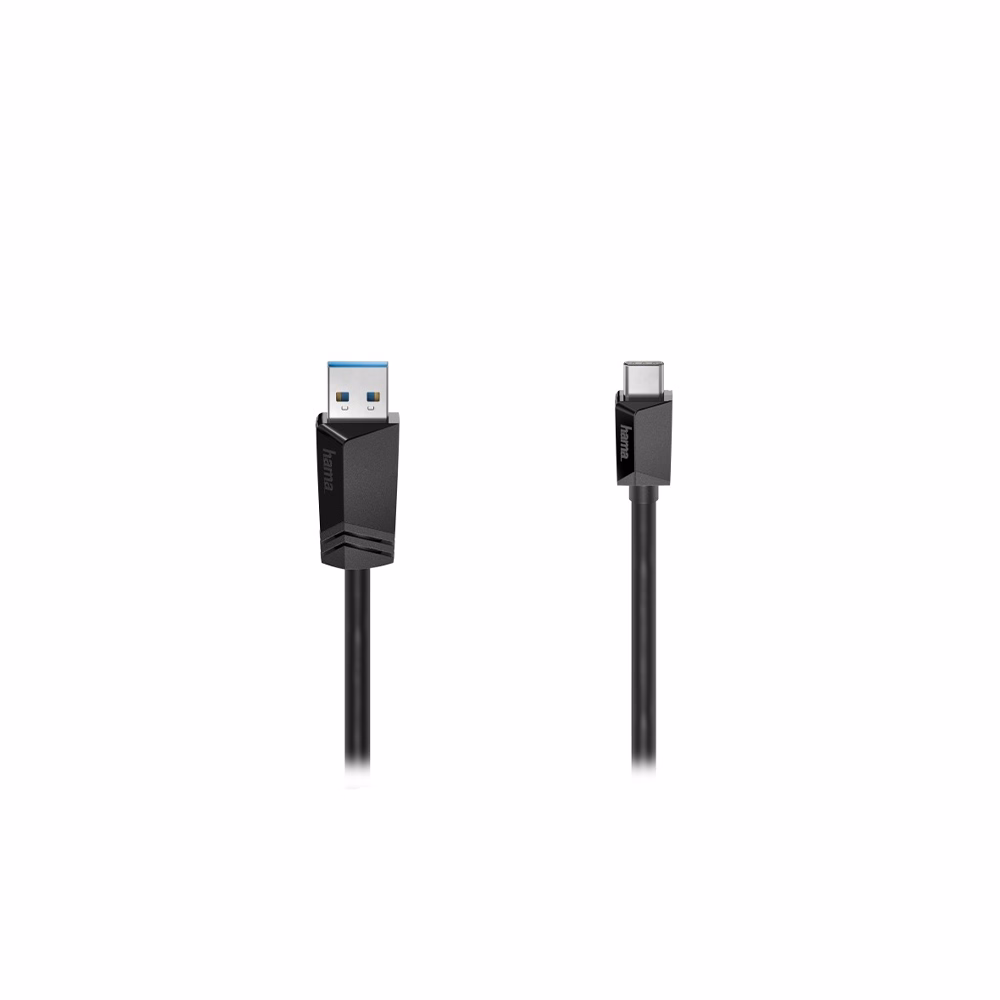 Adatkábel HAMA USB-C/USB-A 0,75m fekete