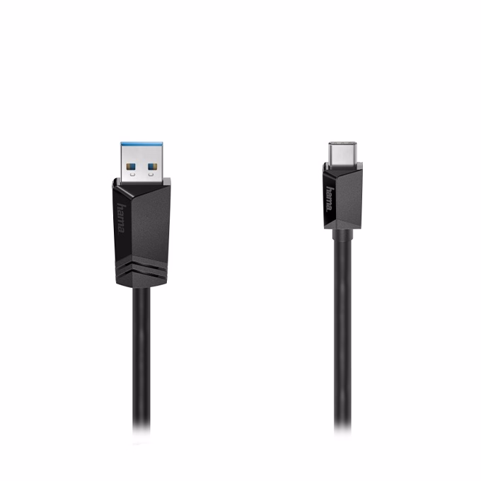 Adatkábel HAMA USB-C/USB-A 1,8m fekete