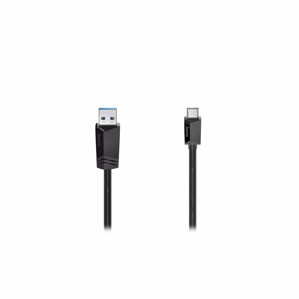 Adatkábel HAMA USB-C/USB-A 1,8m fekete