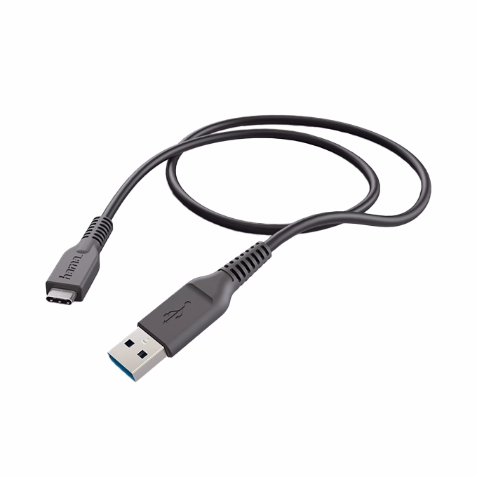 Adatkábel HAMA USB-C/USB-A 1m fekete