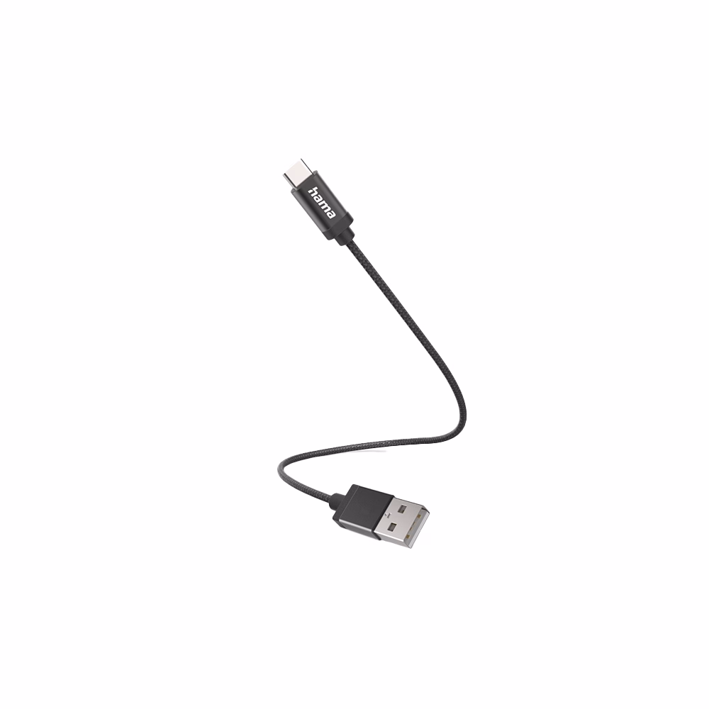 Adatkábel HAMA USB-C 0,2m fekete
