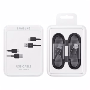 Adatkábel SAMSUNG USB-A/USB-C QC 1,5m fekete 2 darabos