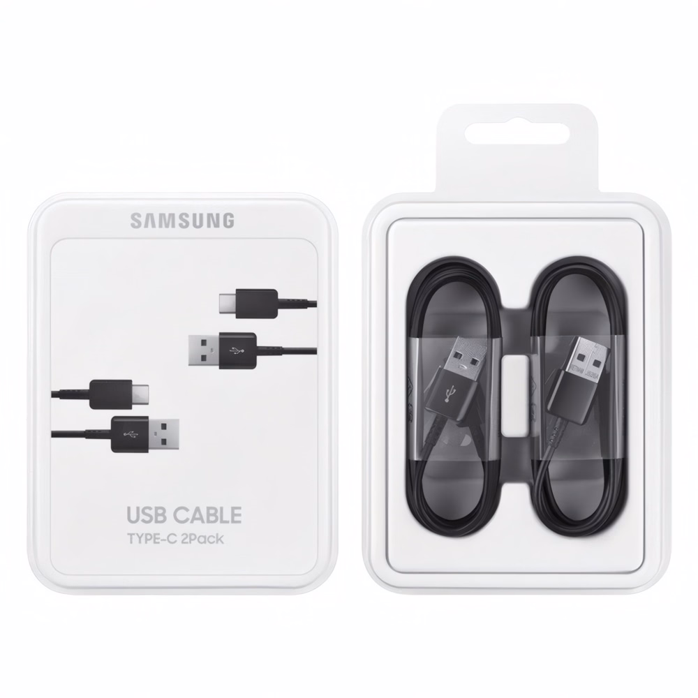 Adatkábel SAMSUNG USB-A/USB-C QC 1,5m fekete 2 darabos