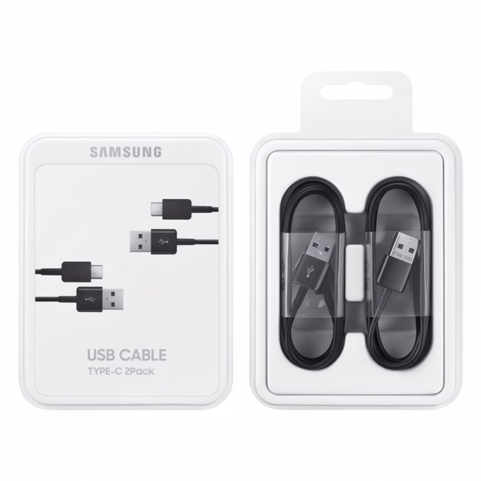 Adatkábel SAMSUNG USB-A/USB-C QC 1,5m fekete 2 darabos