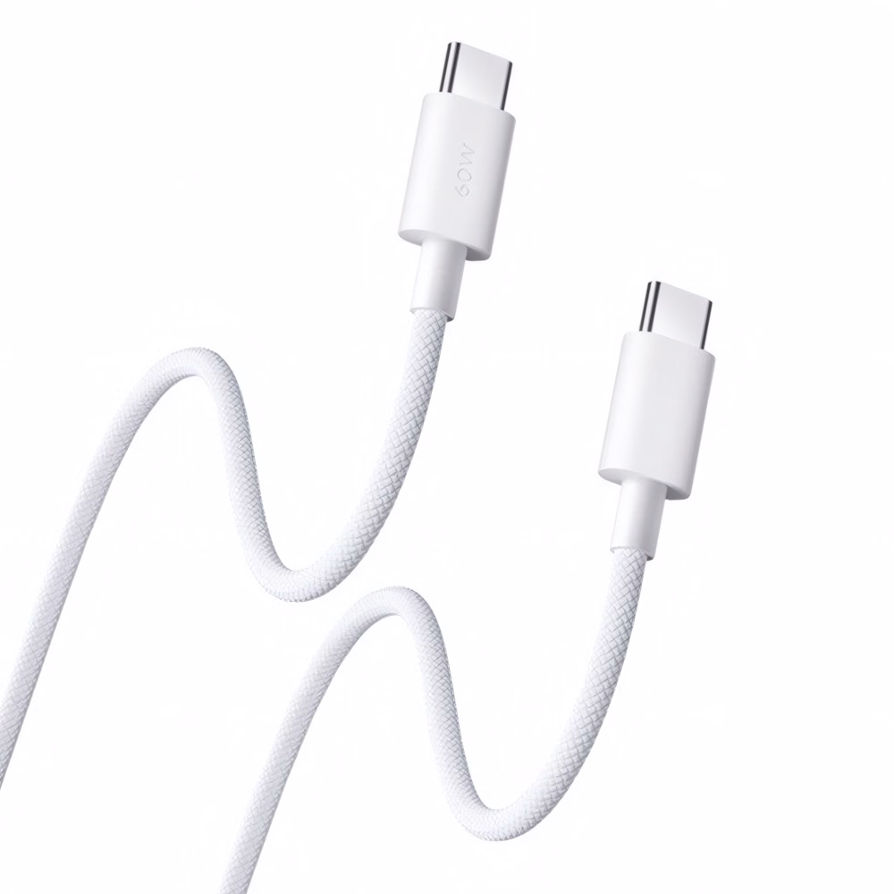 Adatkábel XIAOMI USB-C/USB-C 3A QC 1m fehér