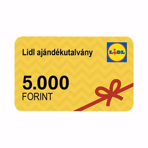 Ajándék LIDL vásárlási utalvány 5.000 Ft értékben
