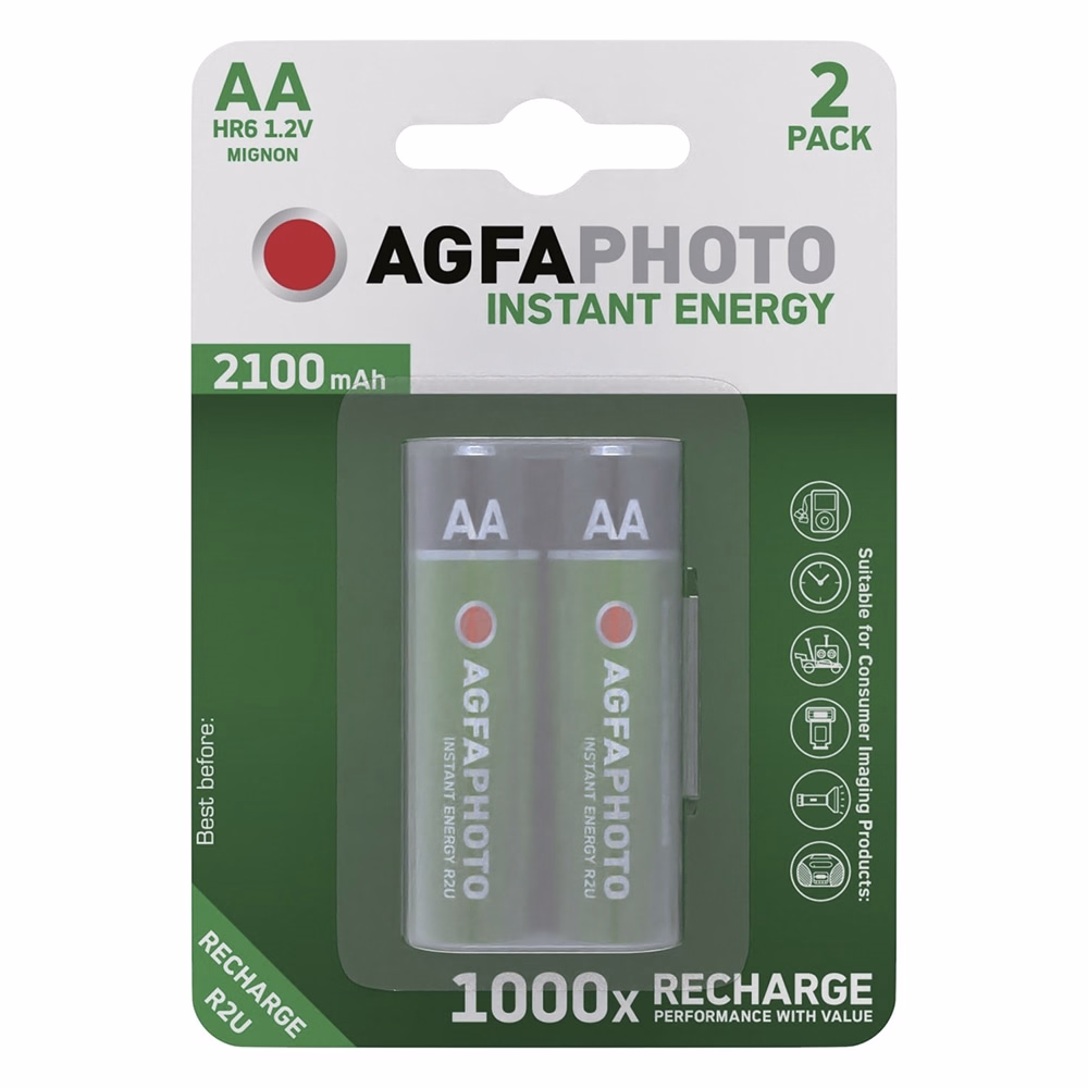 Akkumulátor ceruza AGFAPHOTO AA előtöltött 2x2100 mAh
