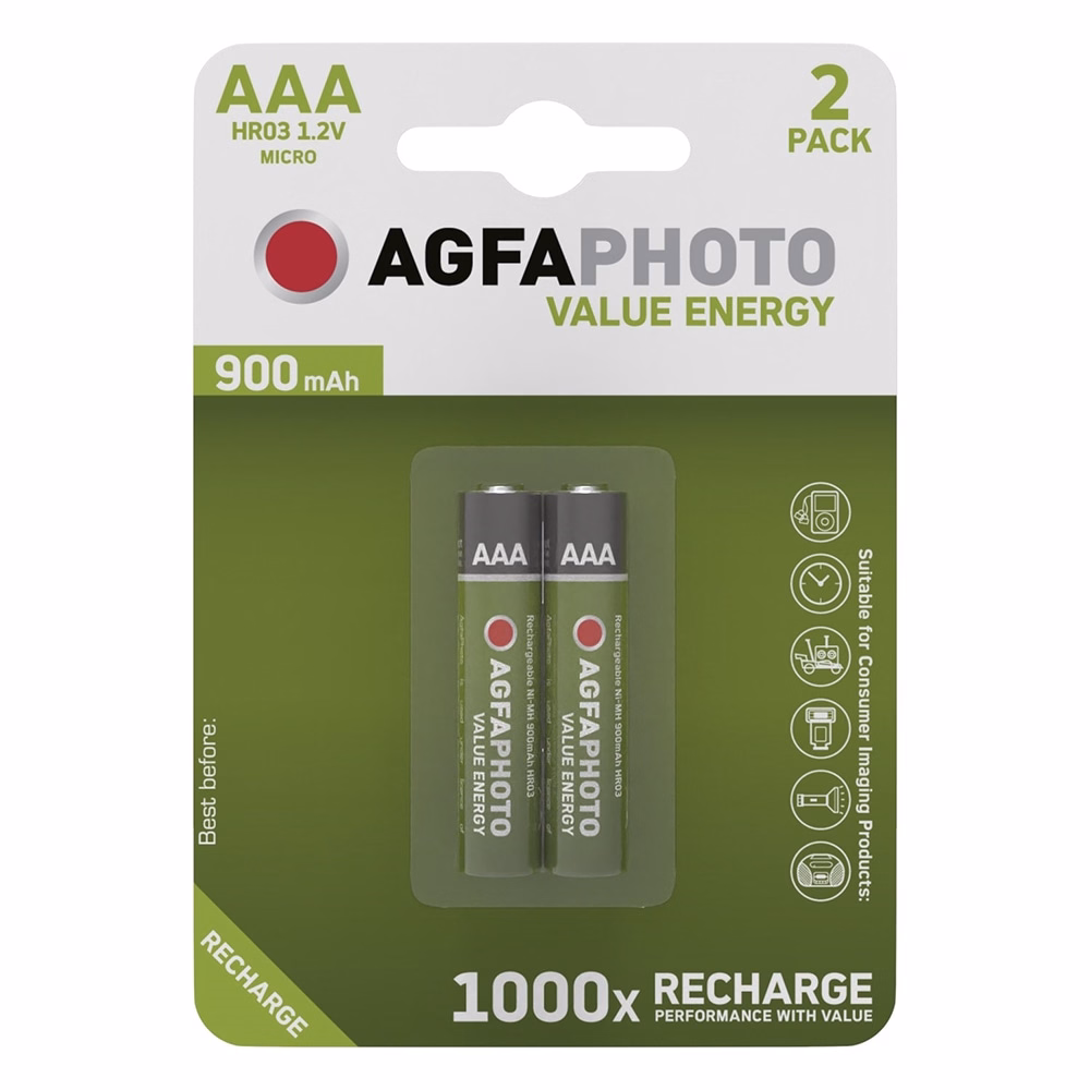 Akkumulátor mikro AGFAPHOTO AAA 2x900 mAh