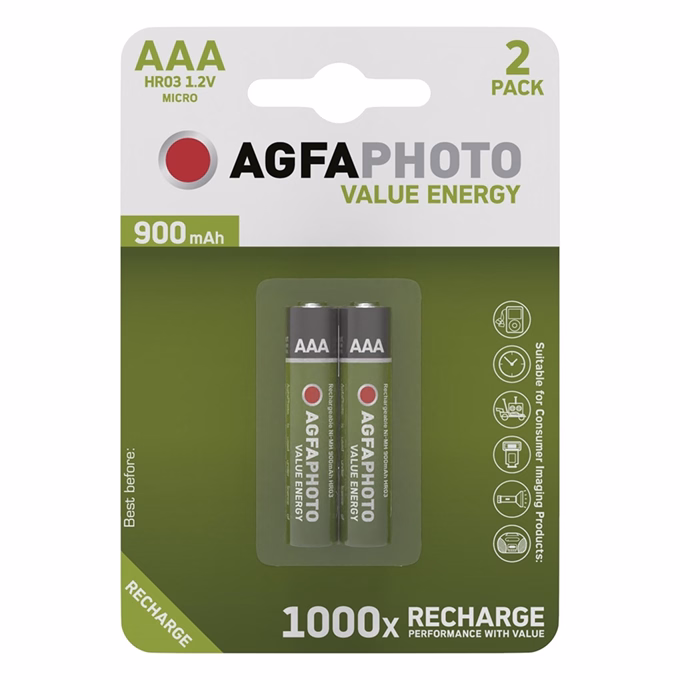 Akkumulátor mikro AGFAPHOTO AAA 2x900 mAh