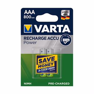 Akkumulátor mikro VARTA Power AAA előtöltött 2x800 mAh