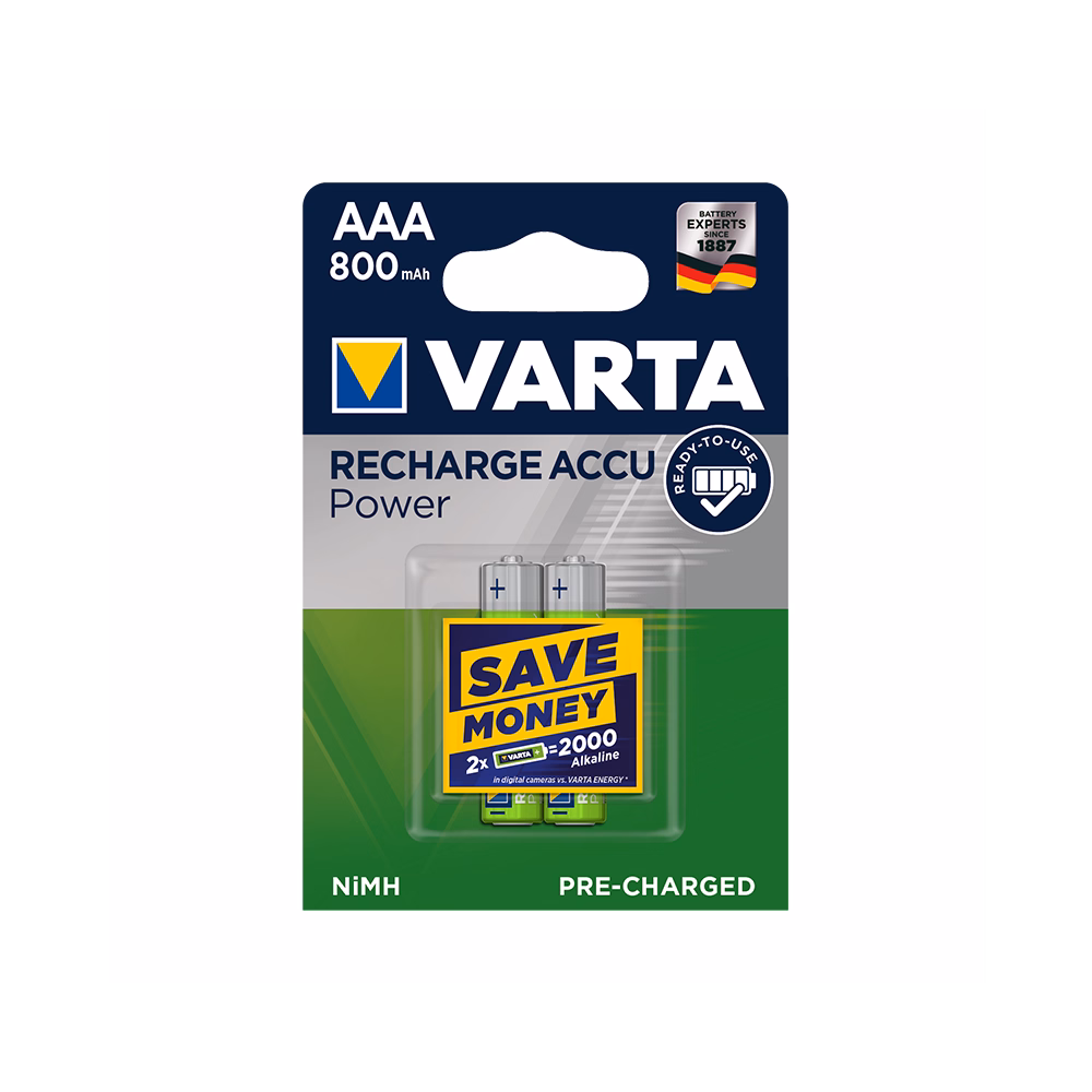 Akkumulátor mikro VARTA Power AAA előtöltött 2x800 mAh