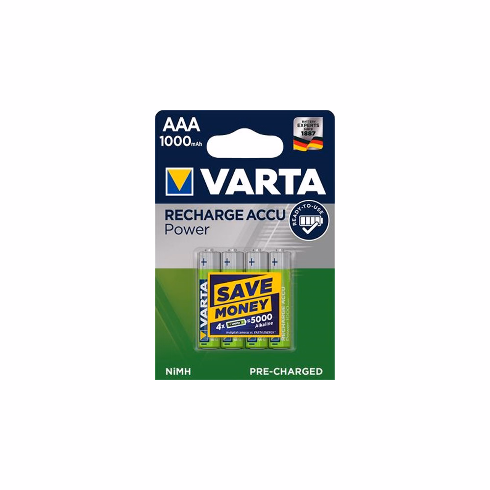 Akkumulátor mikro VARTA Power AAA előtöltött 4x1000 mAh