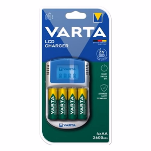 Akkumulátor töltő VARTA LCD-s + AA 4x2600 mAh + 12 V USB Akkumulátor töltő VARTA LCD-s + AA 4x2600 mAh + 12 V USB