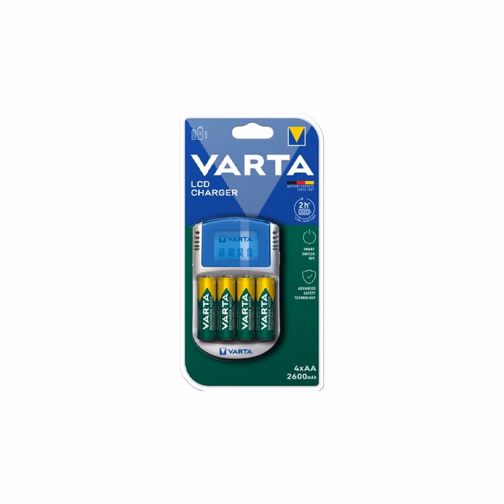 Akkumulátor töltő VARTA LCD-s + AA 4x2600 mAh + 12 V USB Akkumulátor töltő VARTA LCD-s + AA 4x2600 mAh + 12 V USB