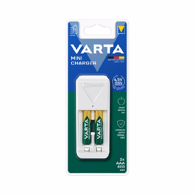 Akkumulátor töltő VARTA Mini + AAA 2x800 mAh