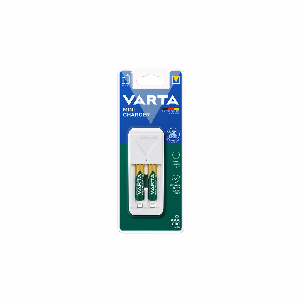 Akkumulátor töltő VARTA Mini + AAA 2x800 mAh