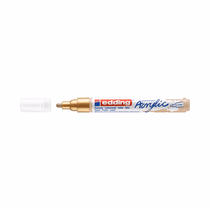 Akril marker EDDING 5100 M 2-3 mm arany