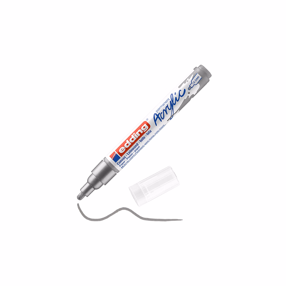 Akril marker EDDING 5100 M 2-3 mm ezüst