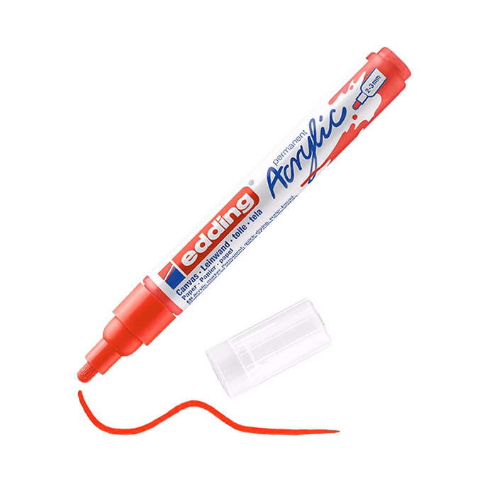 Akril marker EDDING 5100 M 2-3 mm piros