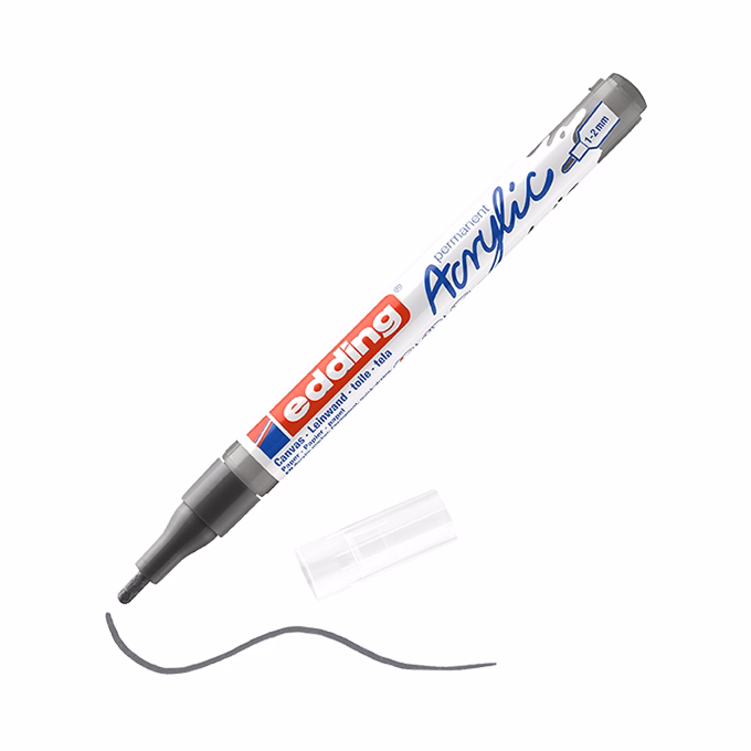 Akril marker EDDING 5300 F 1-2 mm antracit