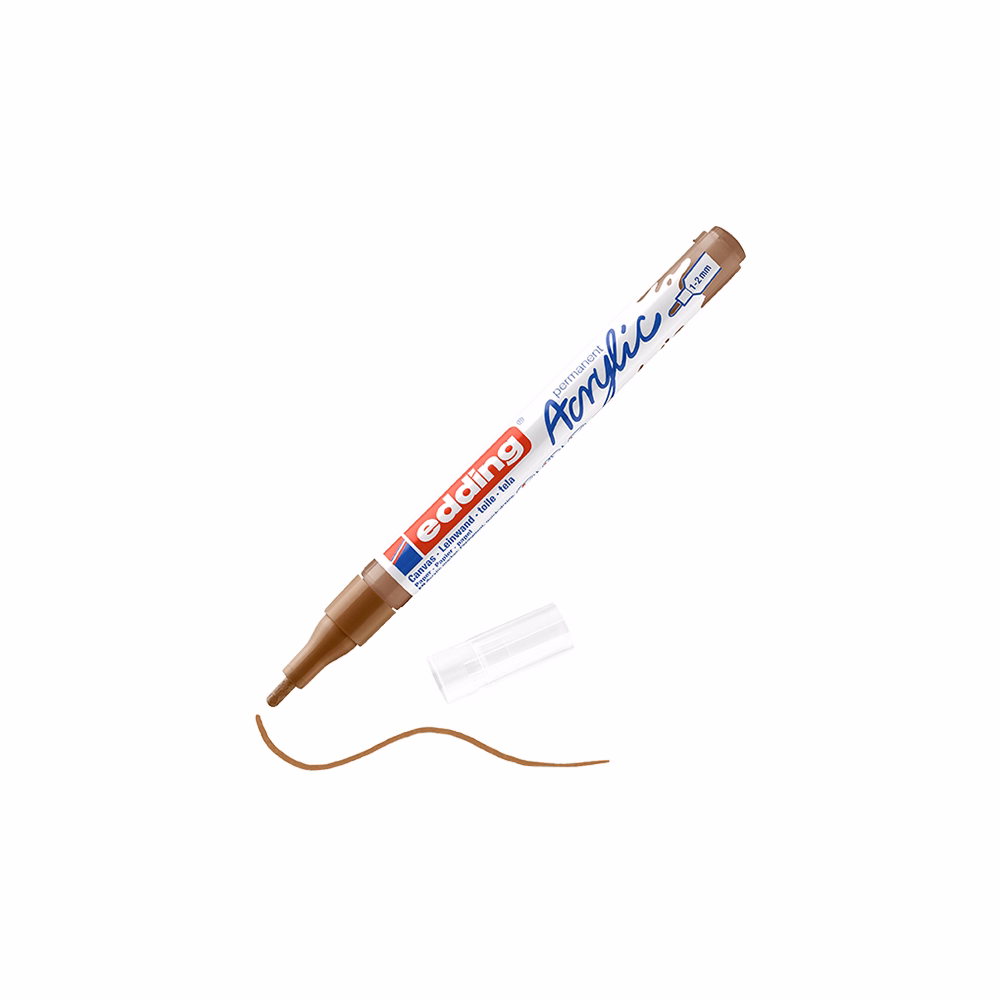 Akril marker EDDING 5300 F 1-2 mm barna