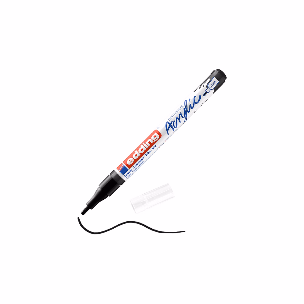 Akril marker EDDING 5300 F 1-2 mm fekete
