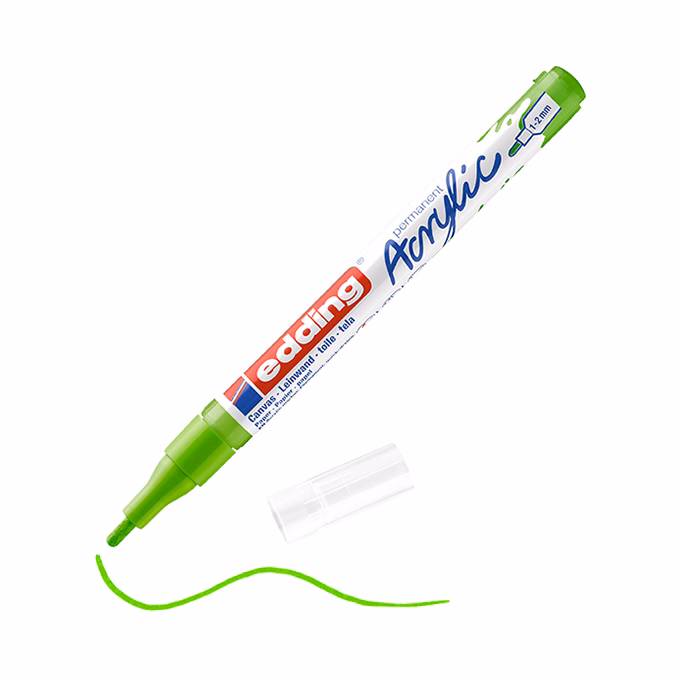 Akril marker EDDING 5300 F 1-2 mm levélzöld