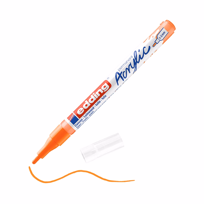 Akril marker EDDING 5300 F 1-2 mm neon narancs