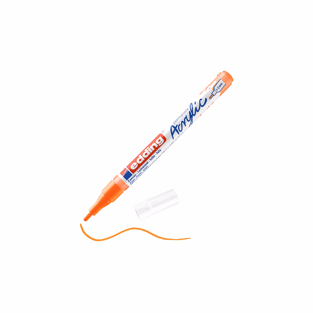 Akril marker EDDING 5300 F 1-2 mm neon narancs