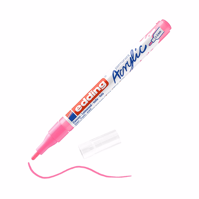 Akril marker EDDING 5300 F 1-2 mm neon rózsaszín
