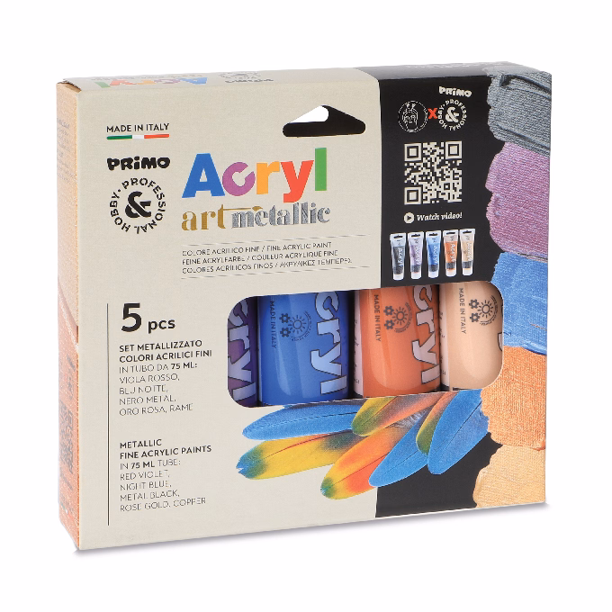 Akrilfesték készlet PRIMO neon 5x75 ml