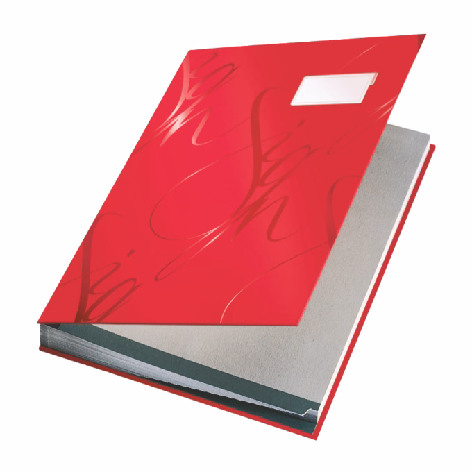 Aláírandókönyv LEITZ A/4 karton 18 részes piros Aláírandókönyv LEITZ A/4 karton 18 részes piros