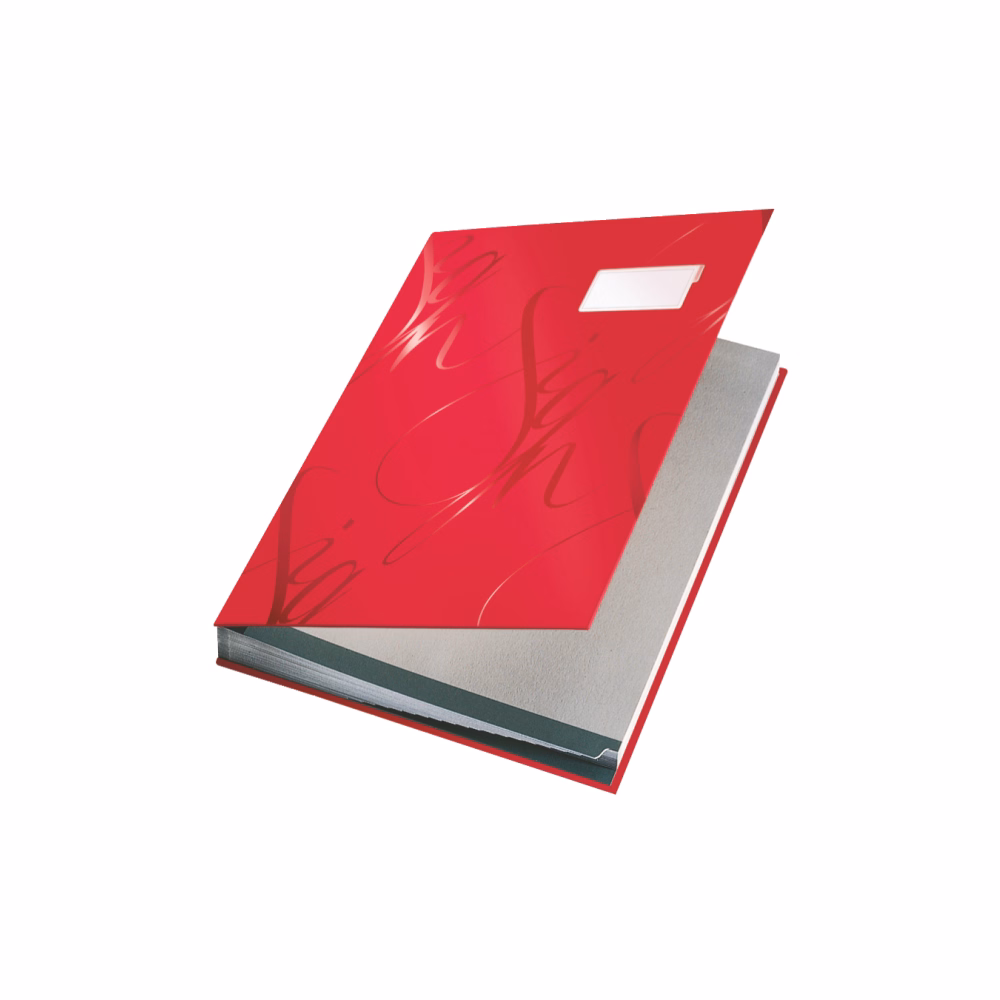 Aláírandókönyv LEITZ A/4 karton 18 részes piros Aláírandókönyv LEITZ A/4 karton 18 részes piros