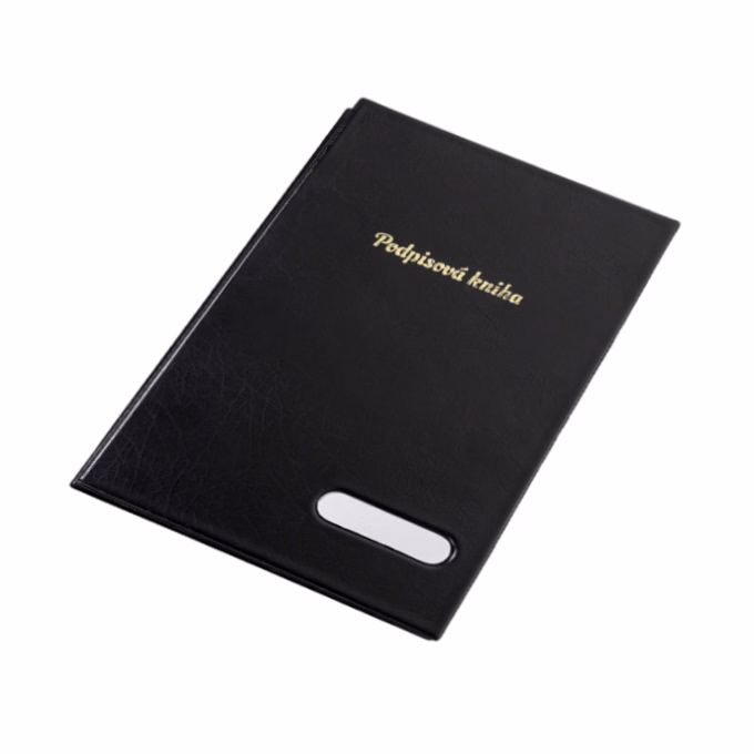 Aláírandókönyv XEPTER A/4 pp/karton 14 részes fekete