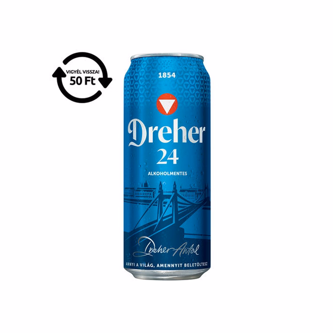 Alkoholmentes sör DREHER 24 0,0% 500 ml DRS