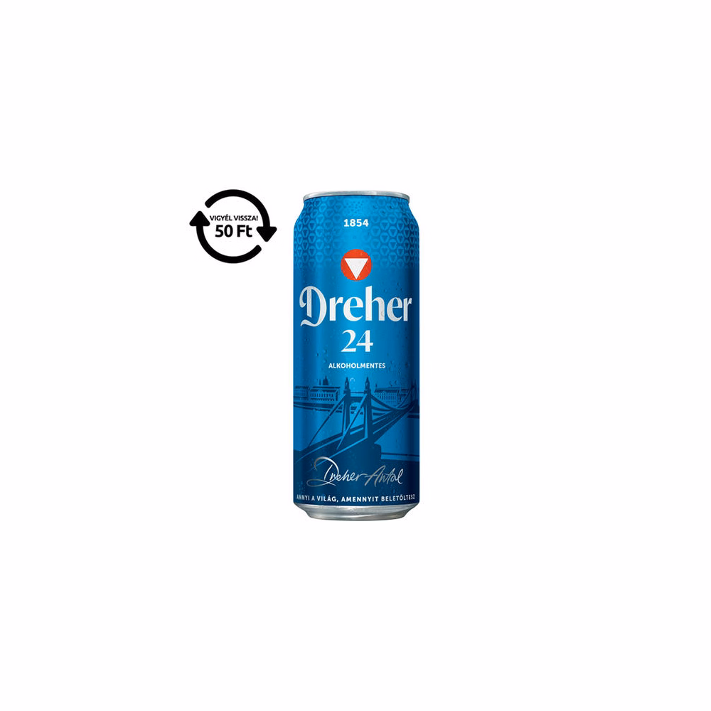 Alkoholmentes sör DREHER 24 0,0% 500 ml DRS