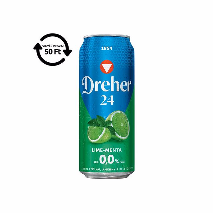 Alkoholmentes sör DREHER 24 lime-menta 0,0% 500 ml DRS