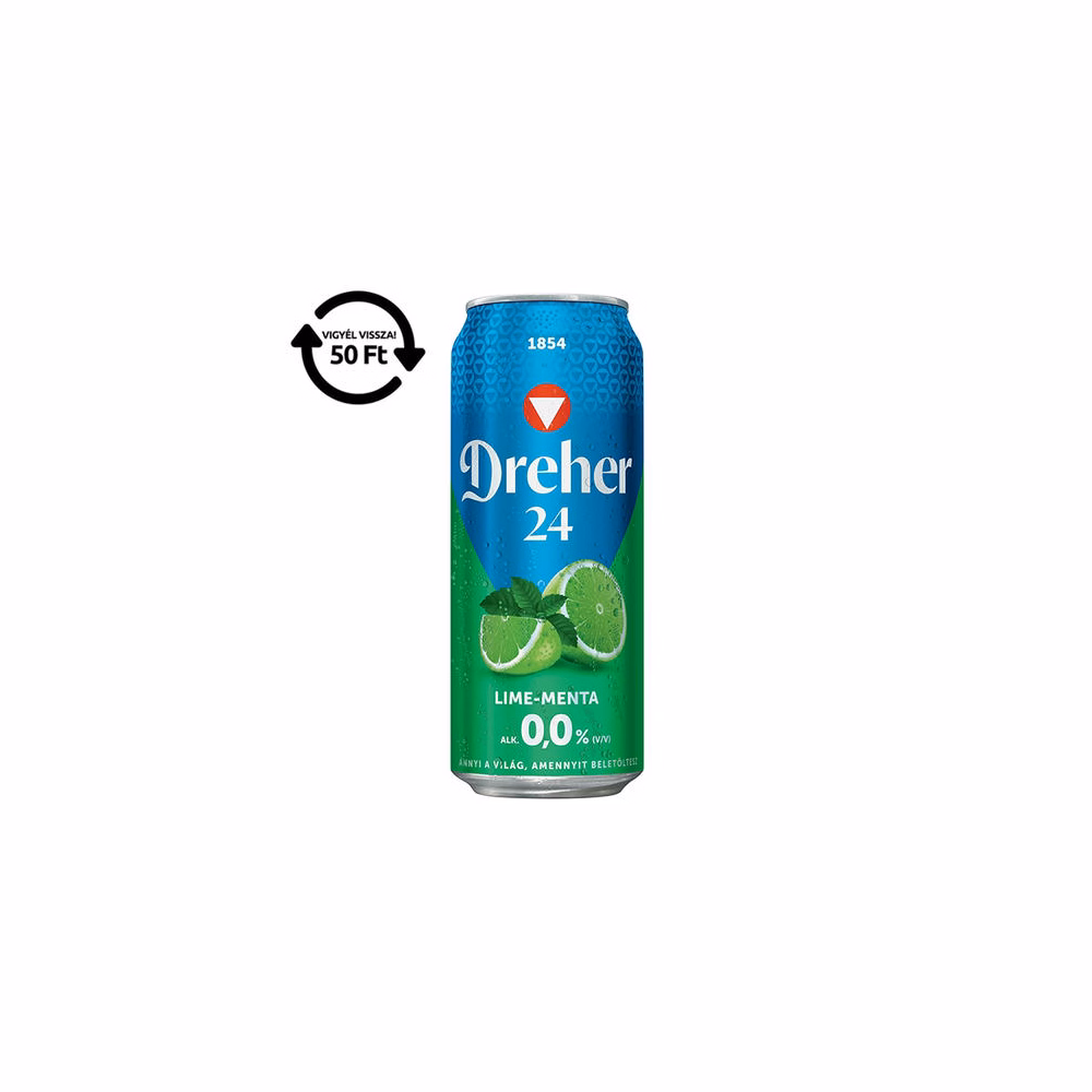 Alkoholmentes sör DREHER 24 lime-menta 0,0% 500 ml DRS