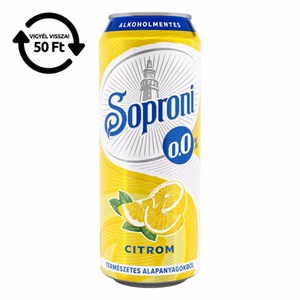 Alkoholmentes sör SOPRONI citrom 0,0% 500 ml DRS