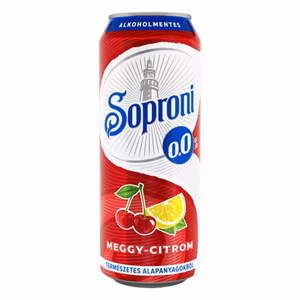 Alkoholmentes sör SOPRONI meggy-citrom 0,0% 500 ml DRS