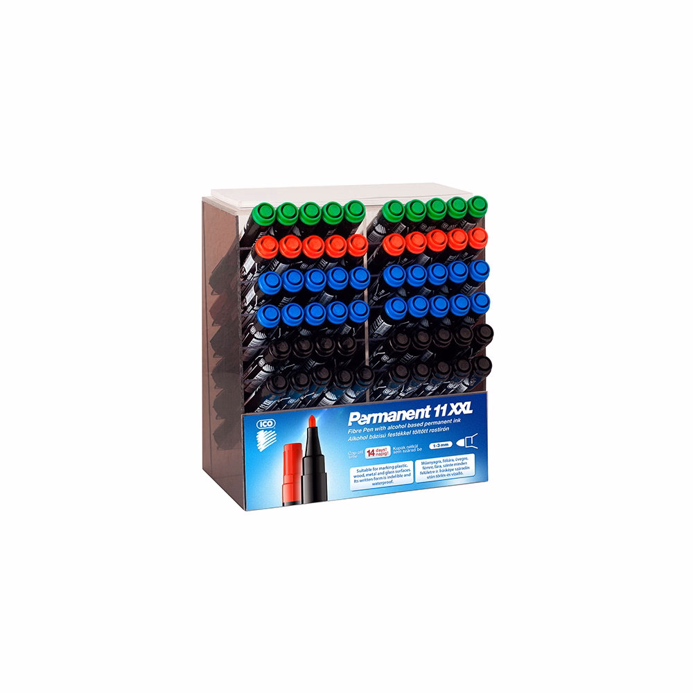 Alkoholos filc ICO Permanent 11 XXL asztali 60 darabos állvány