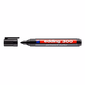 Alkoholos marker EDDING 300 kerek fekete