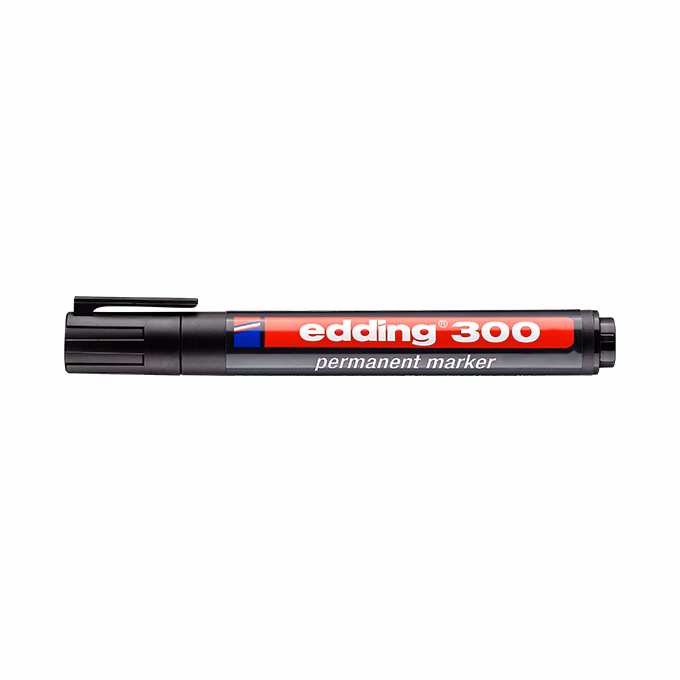 Alkoholos marker EDDING 300 kerek fekete